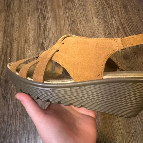 Women's Sketchers Chestnut Parallel Love Song Wedge Sandals Size 10 Like New - Picture 10 of 10
